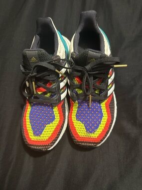 adidas boost  womens Multicolor Knit Sneakers with Black Accents